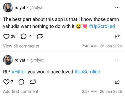 FOA Reports UpScrolled 2